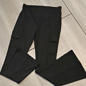 Black Cargo Leggings